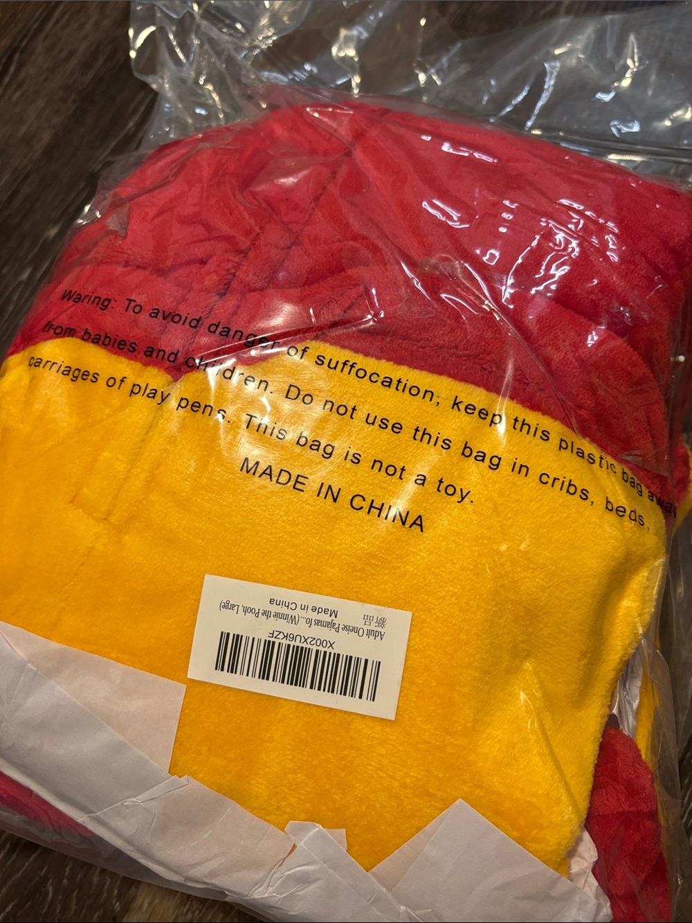 NWT COSUSKET Unisex Winnie the Pooh Onesie Pajama Costume Size Large - Picture 4 of 5